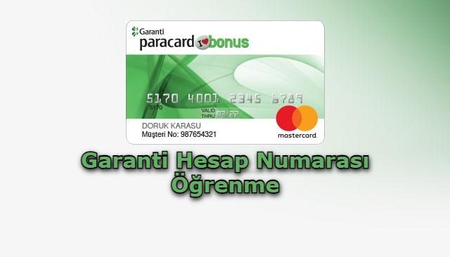 Garanti Hesap Numarası Öğrenme